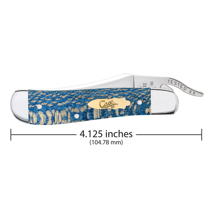 Case Knives Smooth Blue Sycamore Wood RussLock Knife