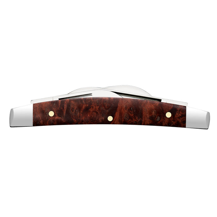 Case XX Small Congress Smooth Brown Maple Burl Wood Pocket Knife CA64069