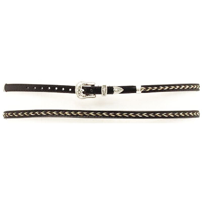 M&F 3/8in Black Hat Band with Braid
