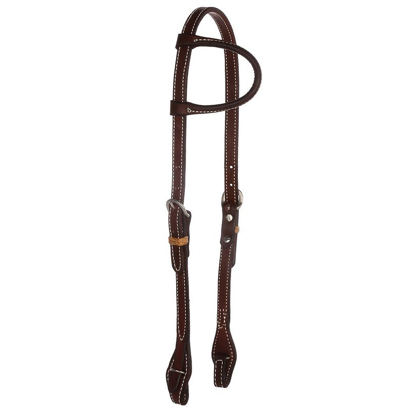 Oiled Single Ear Headstall with Quick Change Ends