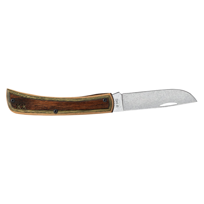 Case Knives Crossroads Brown Green Laminate Wood Sod Buster Jr Knife