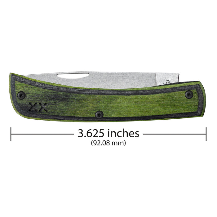 Case Knives Crossroads Green Black Laminate Sod Buster Jr Knife