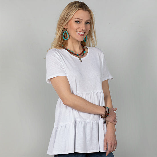 Wrangler Women's White Short Sleeve Essential Knit