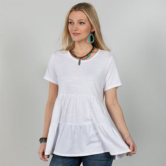 Wrangler Women's White Short Sleeve Essential Knit