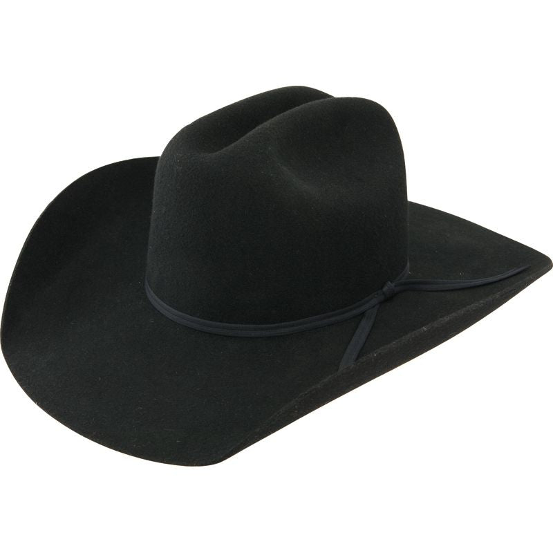 Resistol Youth Crossroads Jr. Black Felt Cowboy Hat 4in Brim