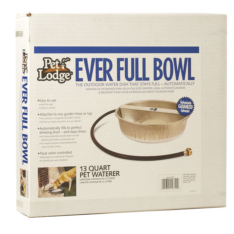 13 Quart Galvanized Ever Full Pet Bowl Waterer