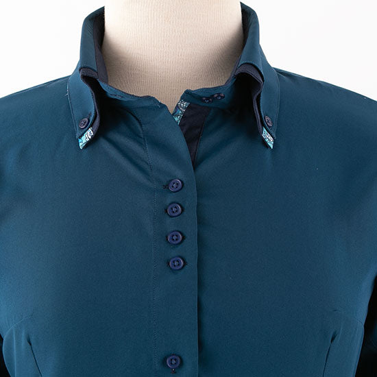 Royal  Highness Laguna Blues Double Collared Show Blouse