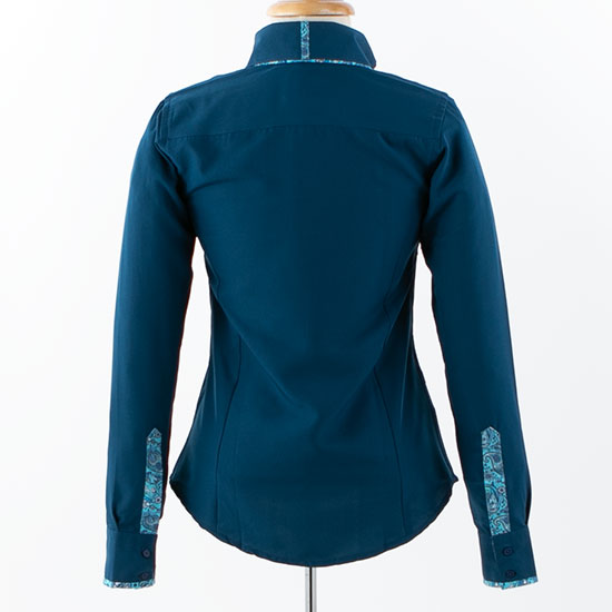 Royal  Highness Laguna Blues Double Collared Show Blouse
