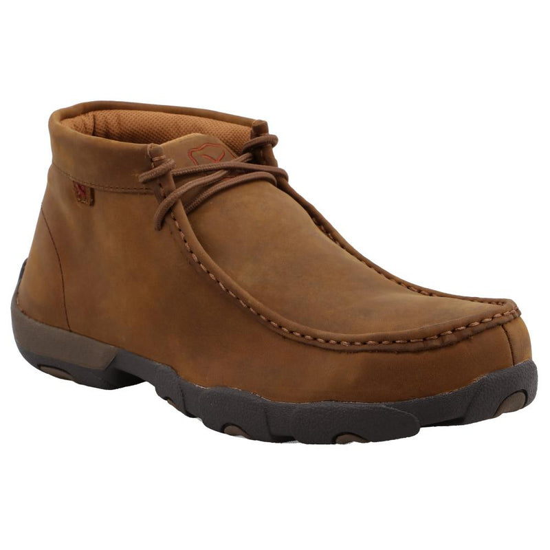 Men's Distressed Saddle Steel Toe Driving Mocs