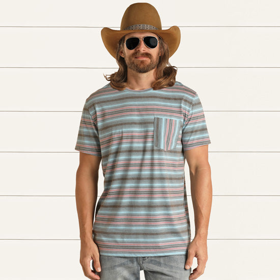 Rock N Roll Cowboy Dale Brisby Striped T-Shirt