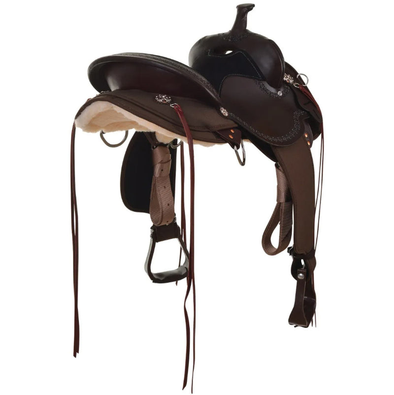 Circle Y Saddlery Daisetta Walnut Wide Tree 16in Trail Saddle
