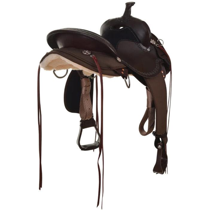 Circle Y Saddlery Daisetta Walnut Wide Tree 16in Trail Saddle