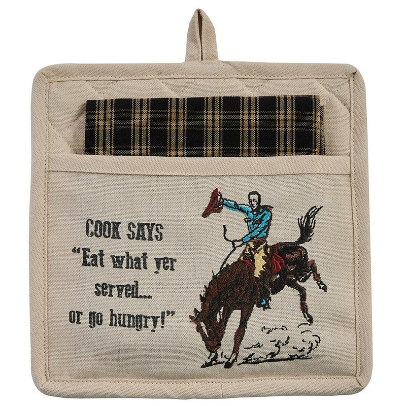 Park Designs Cowboy Cook Pocket Potholder Set