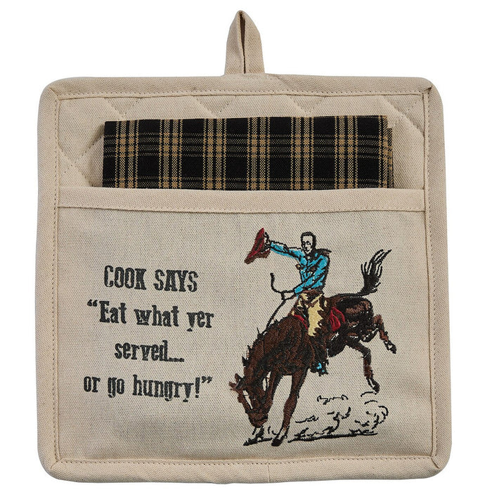Park Designs Cowboy Cook Pocket Potholder Set