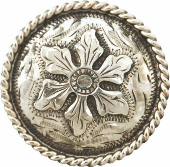 1 1/2 inch Flower Concho with Rope Edge