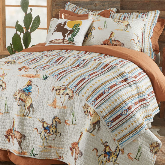 Rod's True Western Cowboy Bronco Quilt