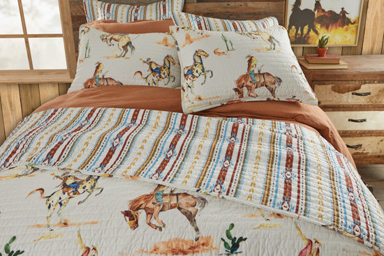 Rod's True Western Cowboy Bronco Quilt