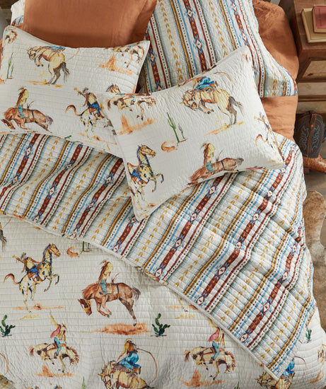 Rod's True Western Cowboy Bronco Quilt