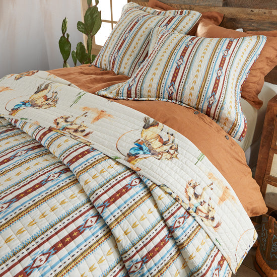 Rod's True Western Cowboy Bronco Quilt