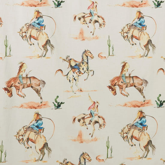 Rod's True Western Cowboy Bronco Shower Curtain