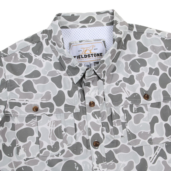 Fieldstone Boy's Marsh Camo Button Shirt