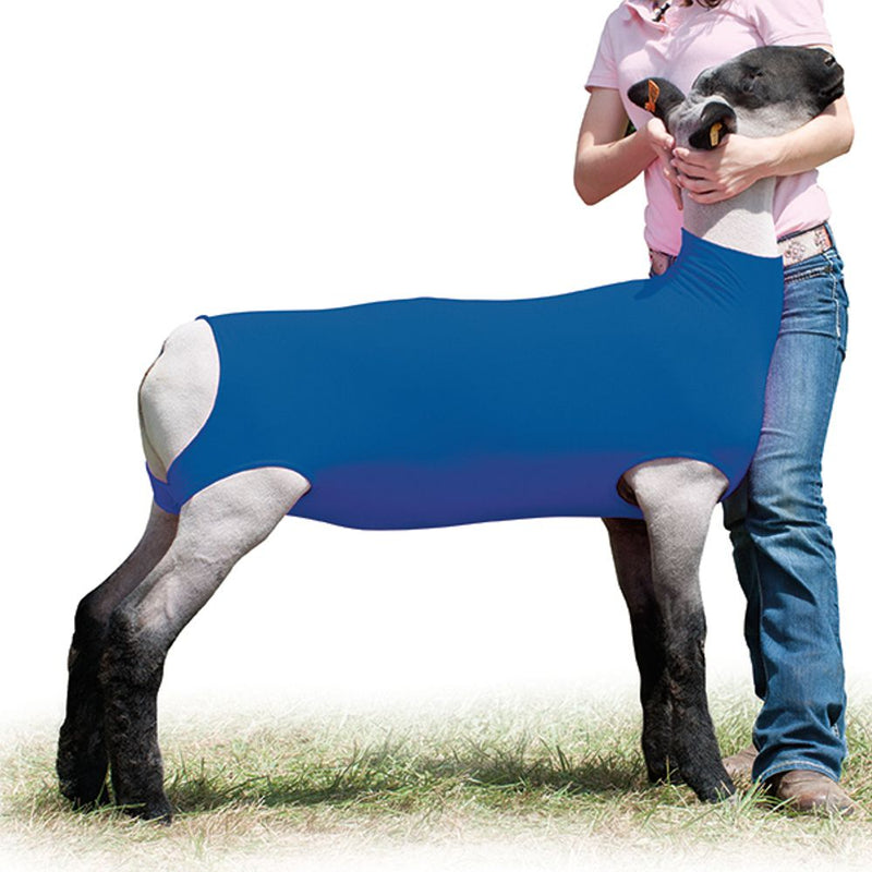 Leather Large Cotton Lamb Tube Blue