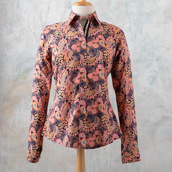 Royal  Highness Peach Paisley Top