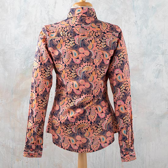 Royal  Highness Peach Paisley Top