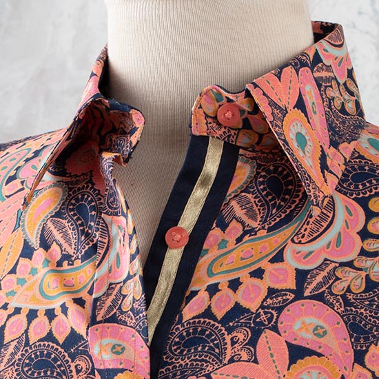 Royal  Highness Peach Paisley Top