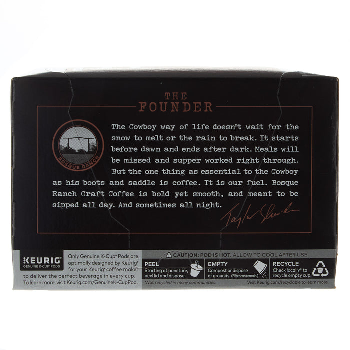 Bosque Ranch Coffee Medium Roast K Cup Pods
