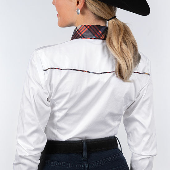 Royal  Highness Checkered Plaid Hidden Zip Show Top