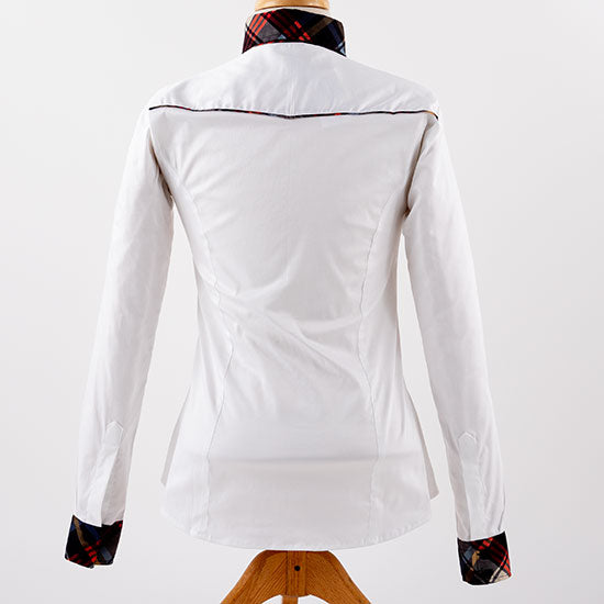 Royal  Highness Checkered Plaid Hidden Zip Show Top