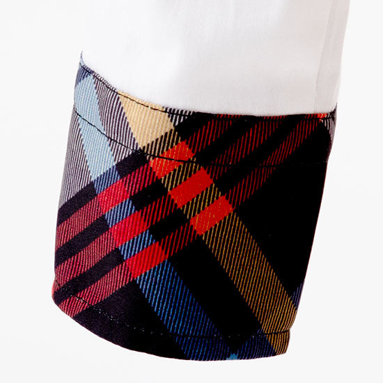 Royal  Highness Checkered Plaid Hidden Zip Show Top