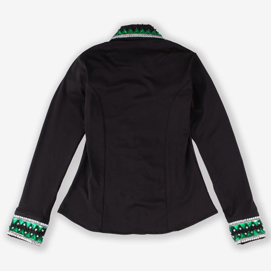 Royal  Highness Emerald Sparkle Show Blouse