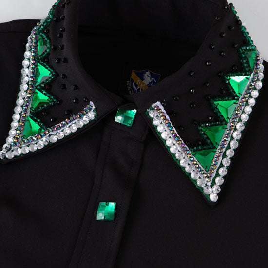 Royal  Highness Emerald Sparkle Show Blouse