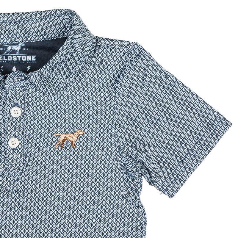 Fieldstone Boy's Navy Diamond Polo