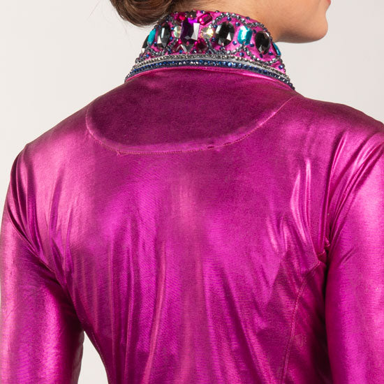 Royal  Highness Pink Blaze Metallic Show Blouse