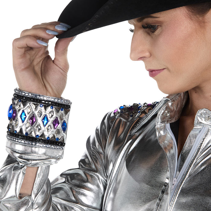 Royal  Highness Women's Chrome Charisma Metallic Show Blouse