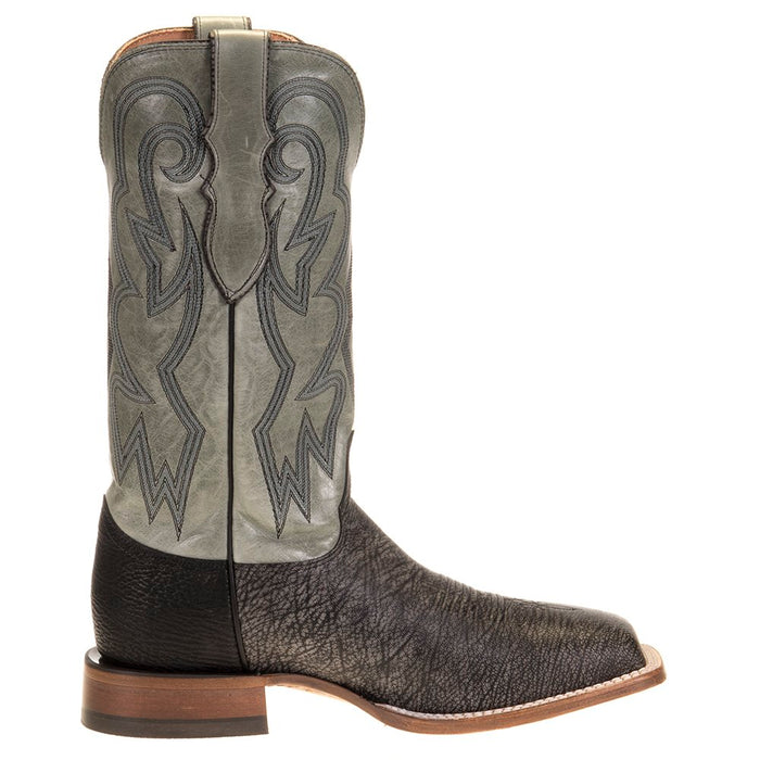 Justin Boots Men's AQHA Antracite Goat 13in. Seaglass Cowhide Top Square Toe