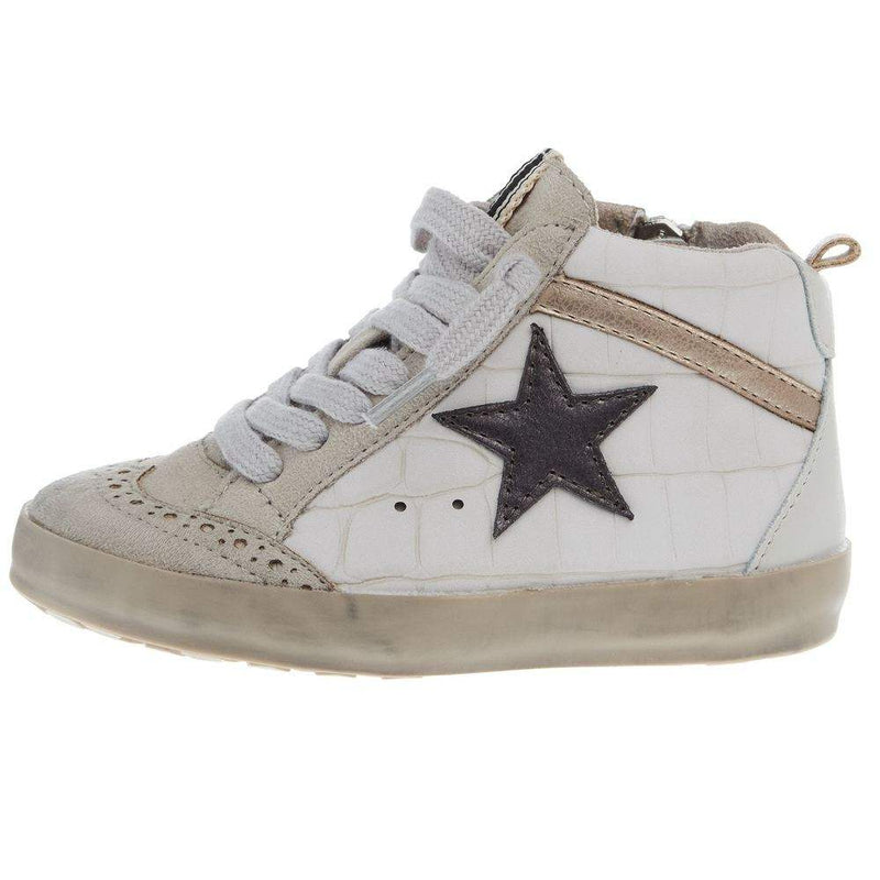 Shu Shop Paulina Toddlers Taupe Croco High Top Sneaker
