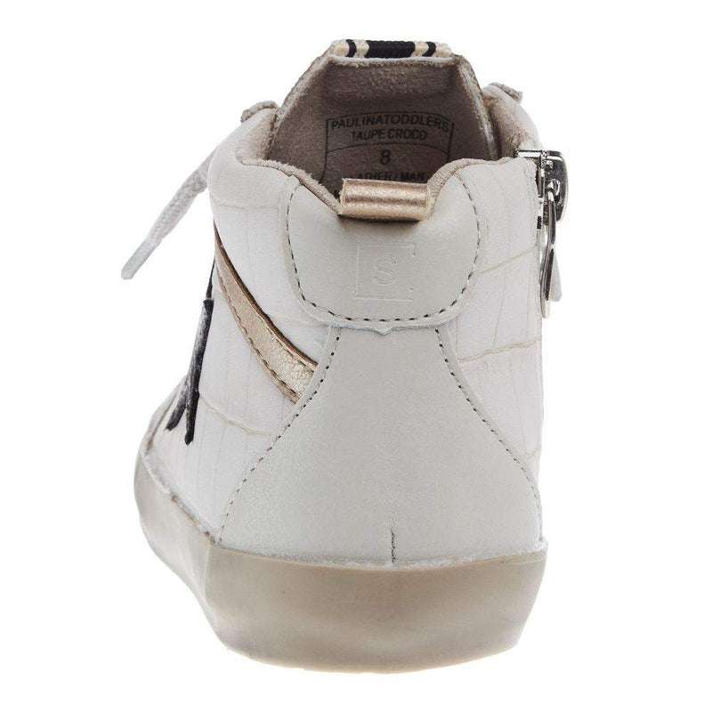 Shu Shop Paulina Toddlers Taupe Croco High Top Sneaker
