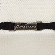 American Hats AHC 7104 Solid Weave Fancy Vent Ivory 4 1/4in. Brim Round Oval Open Crown Cowboy Hat