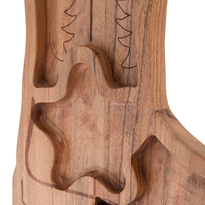 India Handicrafts Cowboy Boot Chip/Dip Board