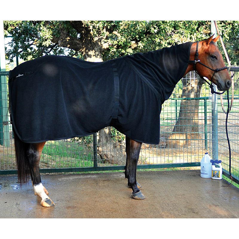 Coperta Rinfrescante In Pile Challenger Per Cavallo – Assorbe Il Sudore, Rosa Con Cavalli