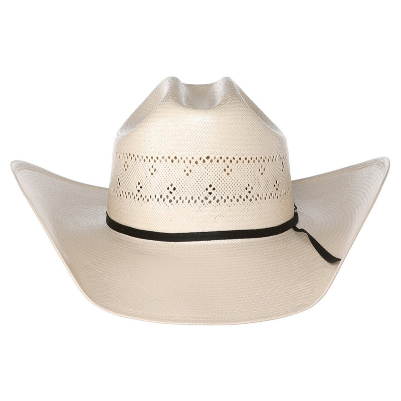 American Hats Co Fancy Vent Ivory Rancher Crease Straw Cowboy Hat
