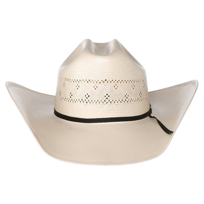 American Hats Co Fancy Vent Ivory Rancher Crease Straw Cowboy Hat