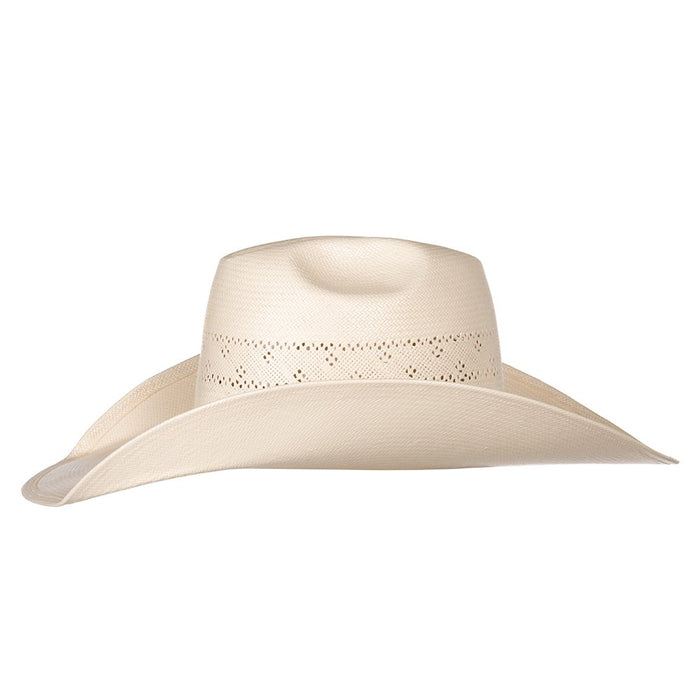 American Hats 20 Star Premium Shantung Fancy Weave Open Crown 4-1/4in. Straw Cowboy Hat