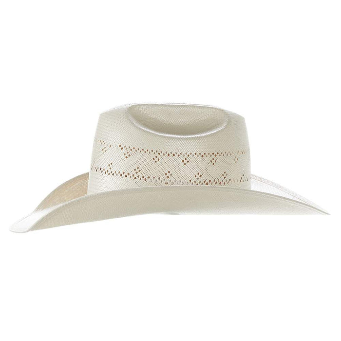American Hats Co Solid Weave Fancy Vent 4in. Brim Straw Cowboy Hat