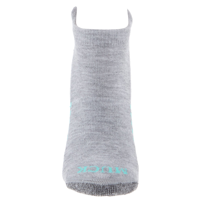 Carolina Hoisery Muck Ladies Grey and Teal Ultra-Dri Tab Sock 2 Pack MEDIUM