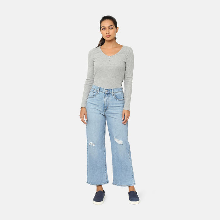 Levi Strauss Women's High Rise Wide Leg Ankle Jeans